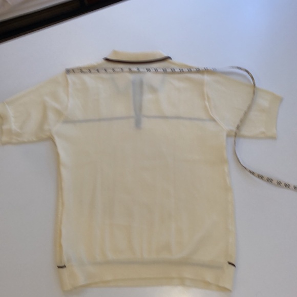 Vintage Mens Short Sleeve Brown and Beige Warm Weather Shirt, Medium to Large - Picture 3 of 4